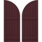 Ekena Millwork Americraft 6-Board (2 Batten) Wood Joined Board-n-Batten Shutters w/ Arch Top, ARW101BQ621X77WRH, PR ARW101BQ621X77WRH - alternate 1